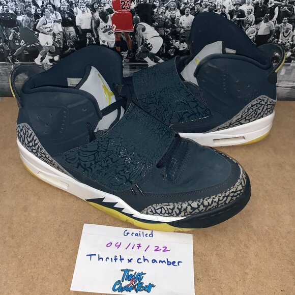 Jordan Son Of Armory Navy/Electrolime-White 2016 MEN'S Sneakers 512246-405 - Picture 6 of 6